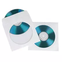 Hama CD Paper Sleeves, white, 100 pcs/Pack 1 discs