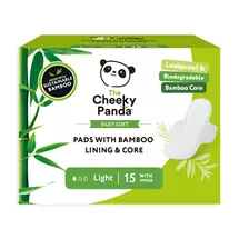 Cheeky Panda FSC Sanitary Pads With Bamboo Lining & Core Light (Pack