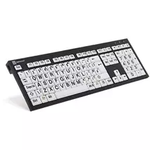 Logickeyboard XL Print keyboard Office USB QWERTY UK English Black,