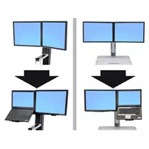 Ergotron WorkFit ConverttoLCD & Laptop Kit from Dual Displays 50.8 cm