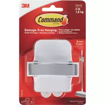 3M Command Broom Gripper With Command Adhesive Strips White (Each)