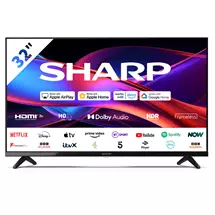 Sharp  | Sharp 1T-C32GD2225K TV 81.3 cm (32") HD Smart TV Wi-Fi Black