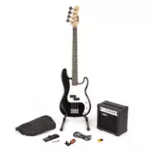 PDT RockJam Bass Guitar super Kit - Blk | In Stock