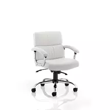 Dynamic Desire Medium Back White Soft Bonded Leather Executive Office