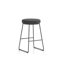 Turin | Dynamic Turin Stool With Black Frame and Black Seat - OP000327