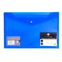 Pukka Pads Stud Wallet Foolscap Blue PK5 - 7087-PFL