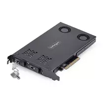 StarTech.com DualBay M.2 NVMe SSD to PCIe x8 Removable Mobile Rack;