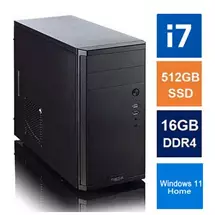 Spire MATX Tower PC, Fractal Core 1100 Case, i712700, 16GB 3200MHz,