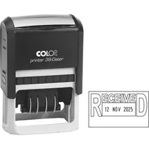 Colop Printer 38 SelfInking Date And Message Stamp (Received With 4Mm