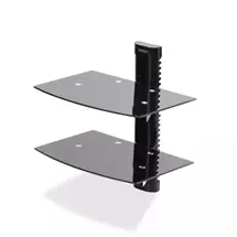 StarTech.com Dual Floating WallMounted AV Shelves, Adjustable Height