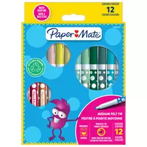 Paper Mate Childrens Felt Tip Colouring Pen Washable Assorted Colours