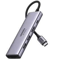 Ugreen 6-in-1 USB-C Hub USB Type-C Silver | In Stock