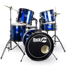 PDT RockJam Full size drum kit - Blue | In Stock | Quzo UK