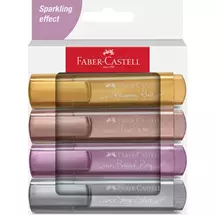 FaberCastell Textliner 46 Metallic marker 4 pc(s) Gold, Purple, Rose,