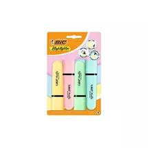 Bic Tank Highlighters Chisel Tip 1.2mm Pastel Yellow Pink Green & Blue