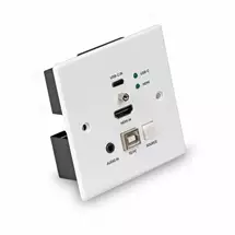 Lindy 150m Cat.6 HDMI 4K60 & Type C HDBaseT UK Wall Plate KVM