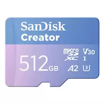 Memory Cards | SanDisk Creator 512 GB MicroSDXC UHS-I Class 10 | In Stock
