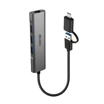 Lindy Interface Hubs | Lindy USB 3.2 Gen 1 Hub and Gigabit Ethernet Converter, USB 3.2 Gen 1