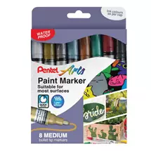 Pentel Paint Marker Medium Bullet Tip Assorted Classic Colours (Pack