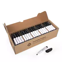 Show-Me | Show-me Basics Mini Whiteboard Pens Black (Box 100) - EMWM100