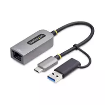 StarTech.com USBC to Ethernet Adapter with USBA Dongle,