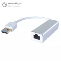 connektgear USB 3 to RJ45 Cat 6 Gigabit Ethernet Adapter  Male to