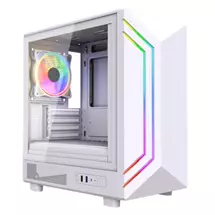 Vida Apollo M White ARGB Gaming Case w/ Glass Window, Micro ATX, Rear