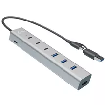 Interface Hubs | i-tec USB-C/USB-A Charging Metal HUB 7 port (3x USB-C, 4x USB-A)