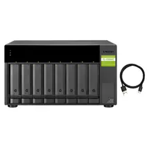 QNAP TLD800C storage drive enclosure HDD/SSD enclosure Black, Grey