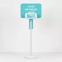 Bouncepad Placard Branding Board | White | Includes Attachments for