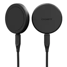 Cygnett ChargePuck Qi2.0 Headphones, Smartphone Black USB Wireless