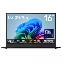 LG Gram Pro 16Z90TSG 16" Hybrid AI Copilot+ Laptop  Intel® Core™ Ultra