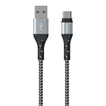 Cables | Energizer C520CKBK USB cable USB 2.0 2 m USB A USB C Black, Silver