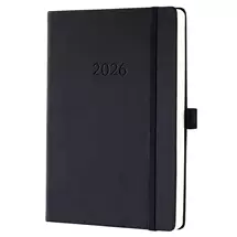Sigel Conceptum Diary 2026 A5 Day Per Page Hardcover Black - C2610