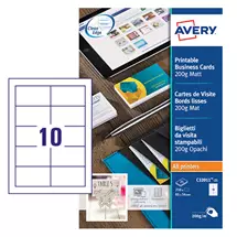 Avery Business Cards 85 x 54 Quick & Clean 10 Sheets business card