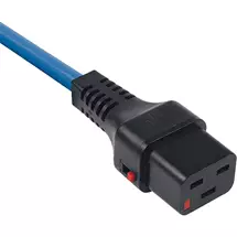 Scolm | Cablenet 1m IEC C20 - IEC C19 IEC Lock Blue PVC 1.5mm Power Leads