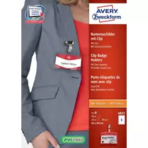 Avery 4822 non-adhesive label 32 pc(s) Transparent, White Rectangle