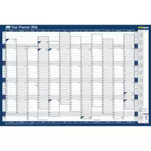 Sasco 2026 Original Year Wall Planner 915W x 610mmH With Wet Wipe Pen