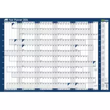 Sasco 2026 Original Year Wall Planner 915W x 610mmH With Wet Wipe Pen