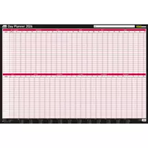 Sasco 2026 Day Wall Planner 915W x 610mmH With Wet Wipe Pen & Sticker