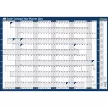 Sasco 2026 Super Compact Year Wall Planner 400W x 285Hmm With Wet Wipe