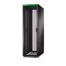 APC Easy Rack, 42U, Black, With Roof, Castors, Feet, 4 Brackets, and