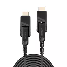 Lindy 20m Fibre Optic Hybrid MicroHDMI 18G Cable with Detachable HDMI