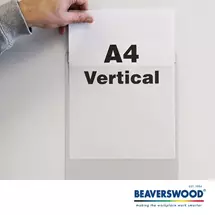 Beaverswood Magnetic Industrial Strength Document Pockets A4 Vertical