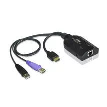 ATEN KA7168AX, USB, USB, HDMI, Black, Metallic, Purple, RJ45, 1 x