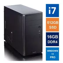 Spire MATX Tower PC, Fractal Core 1100 Case, i712700, 16GB DDR4, 512GB