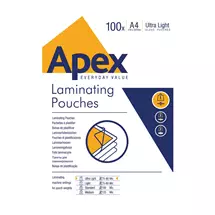 ValueX Ultra Lightweight A4 Laminating Pouches Glossy Finish (Pack