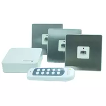 EnerGenie MIHO053 light switch Brushed steel, White