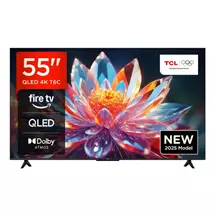 TCL T6C UK 55 inch QLED 4K HDR 10+ Dolby Vision & Atmos Smart Fire TV,