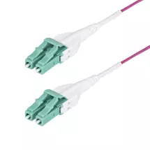 StarTech.com 5m (16ft) LC to LC (UPC) OM4 Multimode Fiber Optic Cable,